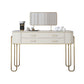 Glam Beige Makeup Dressing Table Stool Set Slate Top Vanity Tables