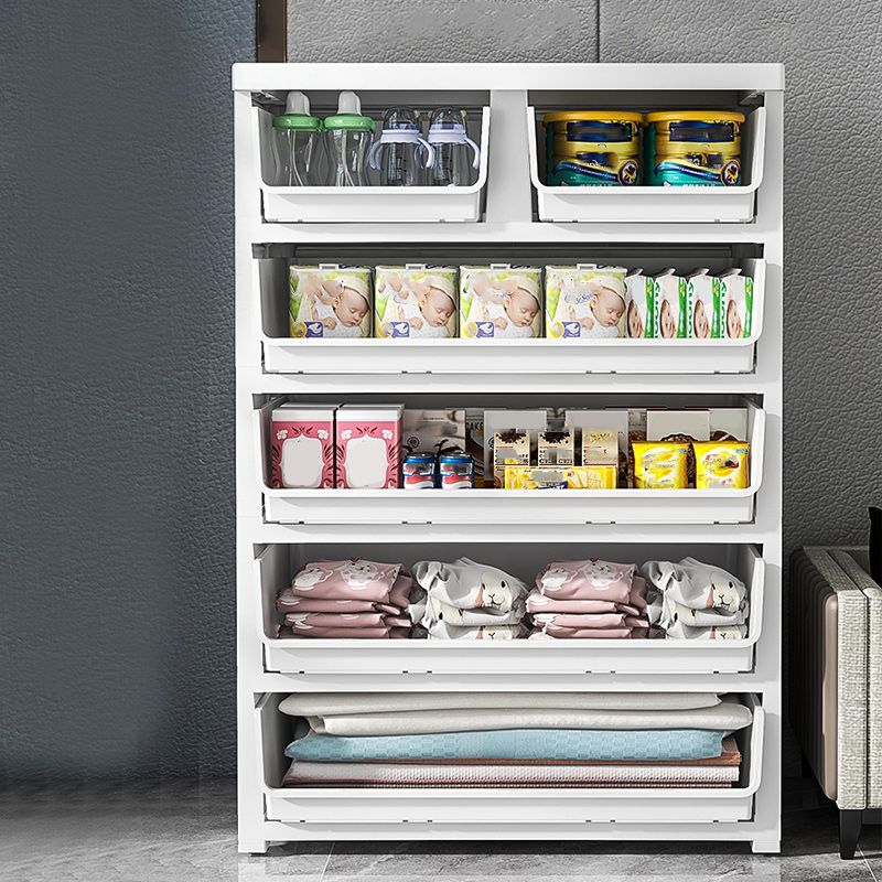 Moderner Stil nicht hangender Armoire Plastik Hausaufbewahrungsschrank mit Schubladen