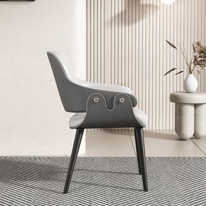 Chaise de salle à manger de style contemporain chaise de salle à manger avec des jambes en métal pour cuisine