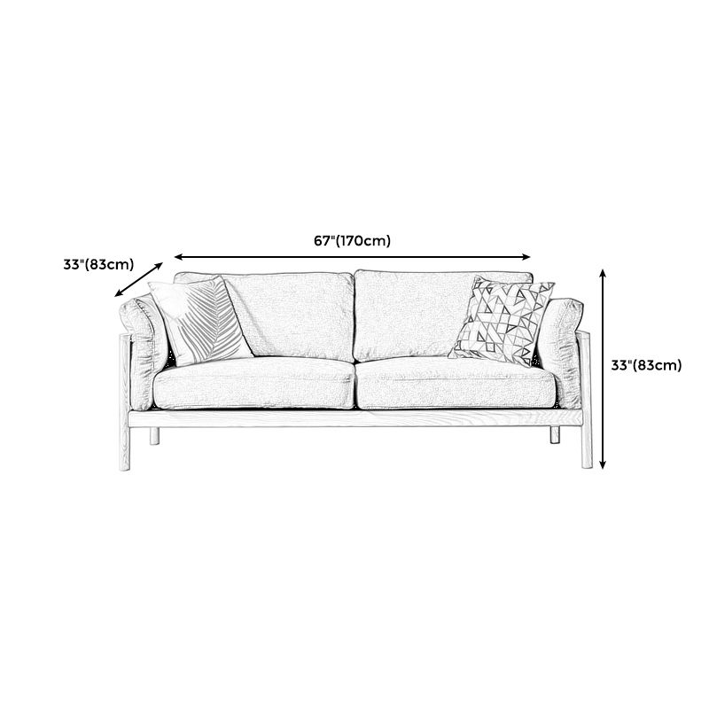 Contemporary Loose Back Sofa 32.68"High Pillow Top Arm Fabric Sofa for Living Room Clearhalo 'furn' 'furn_sofas' 'Furniture' 'furniture_sofas' 'kitchen' 'kitchen_sofas' 'Living Room Furniture' 'Sofa' 'sofas' 1200x1200_e8c5965f-6de2-45b0-8a4a-7c99c1c179f1