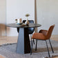 Modern Round Table Pine Solid Wood Pedestal Dining Table in Black Clearhalo 'Dining Tables & Seating' 'Dining Tables' 'dining_table' 'furn' 'furn_dining_table' 'Furniture' 'Kitchen & Dining Furniture' 1200x1200_e8c59dd4-fa63-410e-8dbf-6674debb4dc7
