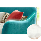 Hedendaagse katoenen blend loveseat met wijd uitlopende arm en 2 kussens