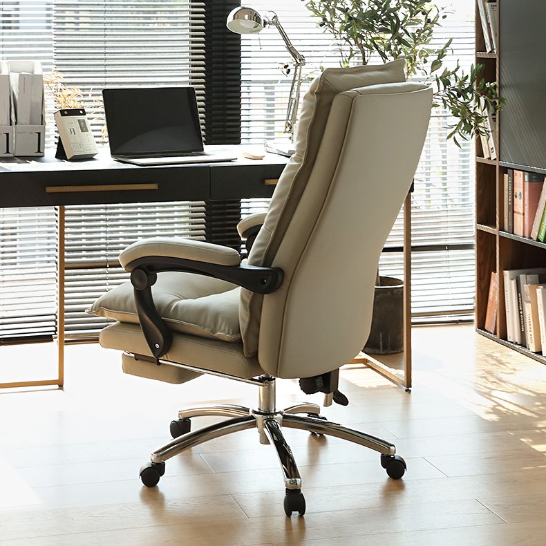 Modern Faux Leather Executive Chair High Back Swivel Office Chair Clearhalo 'furn' 'furn_office_chair' 'Furniture' 'Office Chairs' 'Office Furniture' 'office_chair' 1200x1200_e8c70a10-ccaf-4334-bb82-900847f17bc4