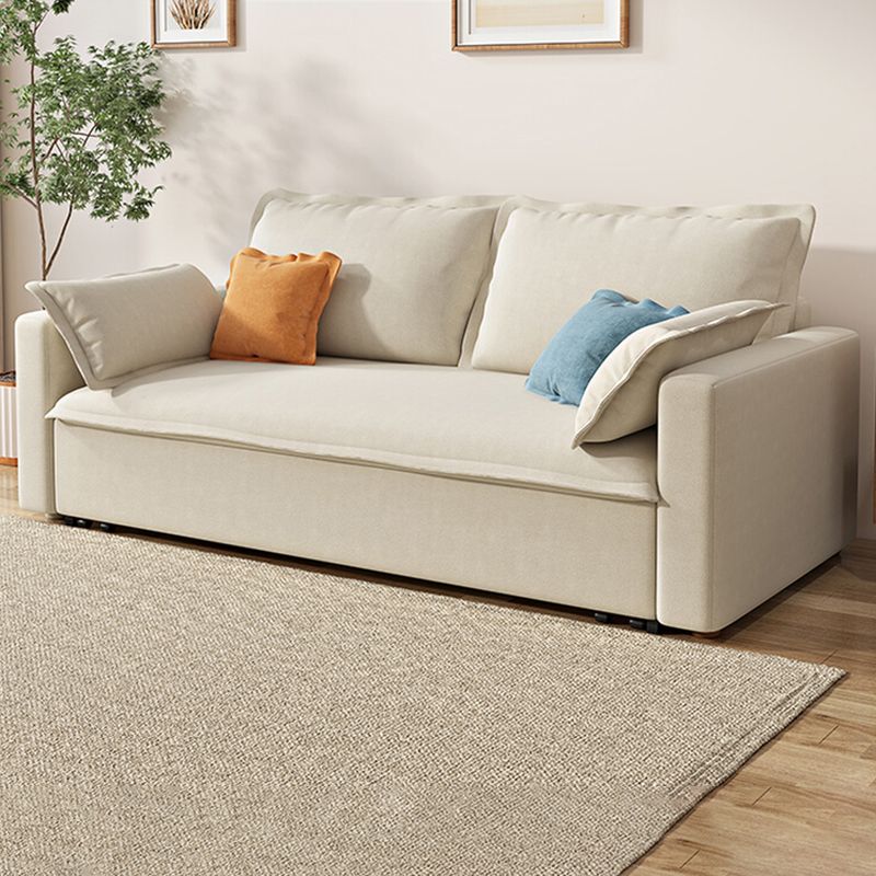 Beige Modern Loose Back Sofa Bed Standard Square Arm Sofa Bed Clearhalo 'furn' 'furn_sofas' 'Furniture' 'Living Room Furniture' 'Sofa' 'sofas' 1200x1200_e8c77eb3-4f72-4198-9671-fefaf6fe0e5e