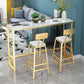 Glam Style 1/2/3 Pieces Bar Table Set Rectangle Bar Table with High Stools for Kitchen Clearhalo 'Bar Furniture' 'furn' 'furn_home_bar_bar_sets' 'Furniture' 'Home Bars & Bar Sets' 'home_bar_bar_sets' 'Kitchen & Dining Furniture' 1200x1200_e8c85072-b3b5-497c-8a1a-64ca30d7b54e