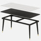 Simple Rectangle Shape Kitchen Dining Table Sintered Stone Dining Table with 4 Legs Base Clearhalo ' dining_table' 'Dining Tables & Seating' 'Dining Tables' 'furn' 'furn_dining_table' 'Furniture' 'furniture_dining_table' 'Kitchen & Dining Furniture' 'kitchen&dining_furn' 'kitchen' 'kitchen_dining_table' 1200x1200_e8c8c52d-e4a2-4652-a11f-52113acef1d8