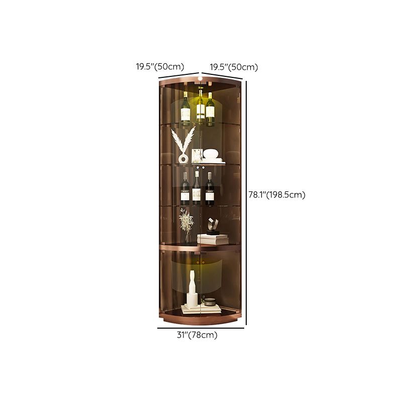 グラムキュリオキャビネットメタルガラスドアリビングルーム用ドア付きビュッフェキャビネット