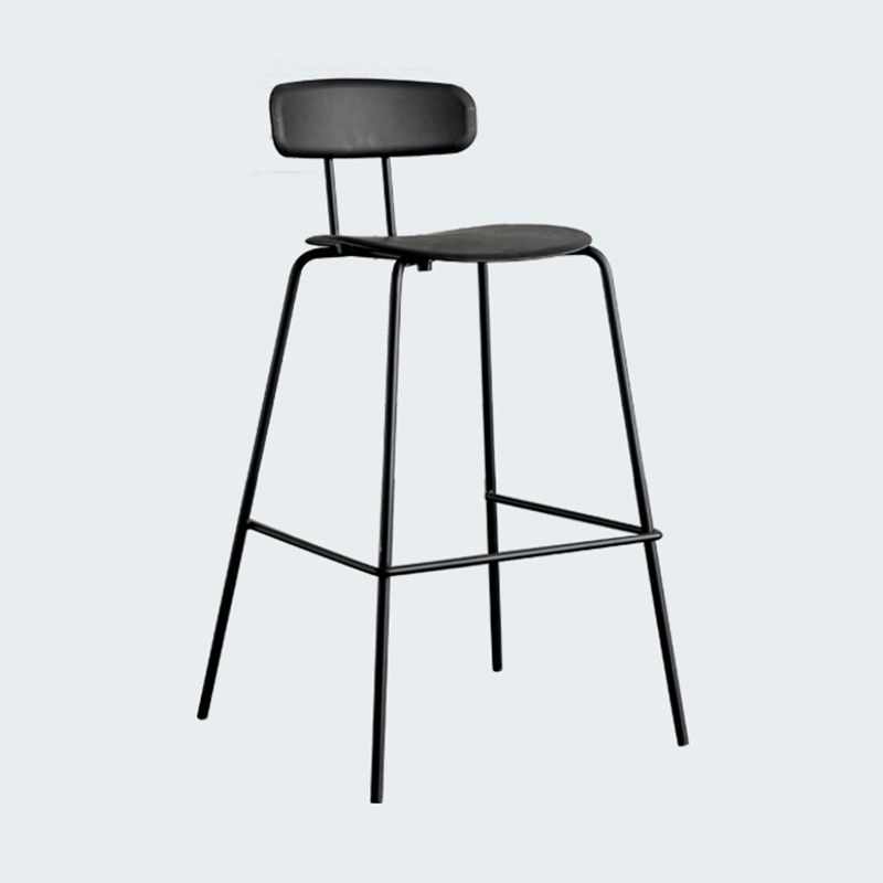 Modern Bar-stool Plastic Counter Bar Stool for Kitchen Bar with Metal Legs Clearhalo 'Bar Furniture' 'Bar Stools' 'bar_stools' 'furn' 'furn_bar_stools' 'Furniture' 'furniture_bar_stools' 'Kitchen & Dining Furniture' 1200x1200_e8c9f5a0-fb81-4893-becb-8b6db88b2b92