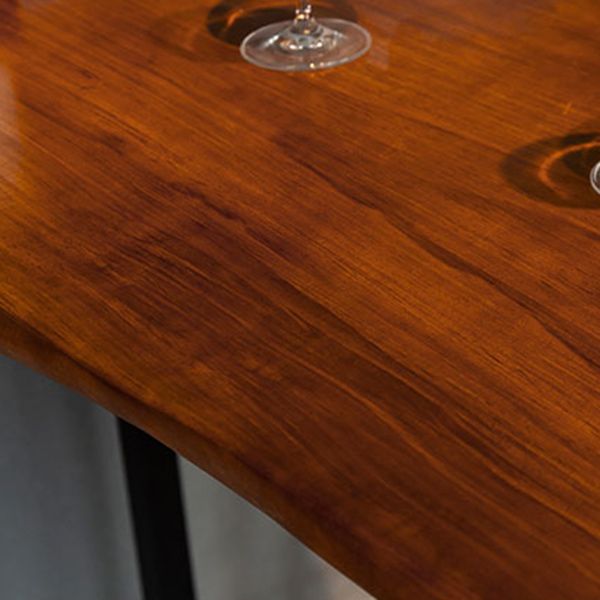 Rectangle de bar à bois massif rectangle Ensemble de table de comptoir 1/7 pièces avec tabourets sans dos