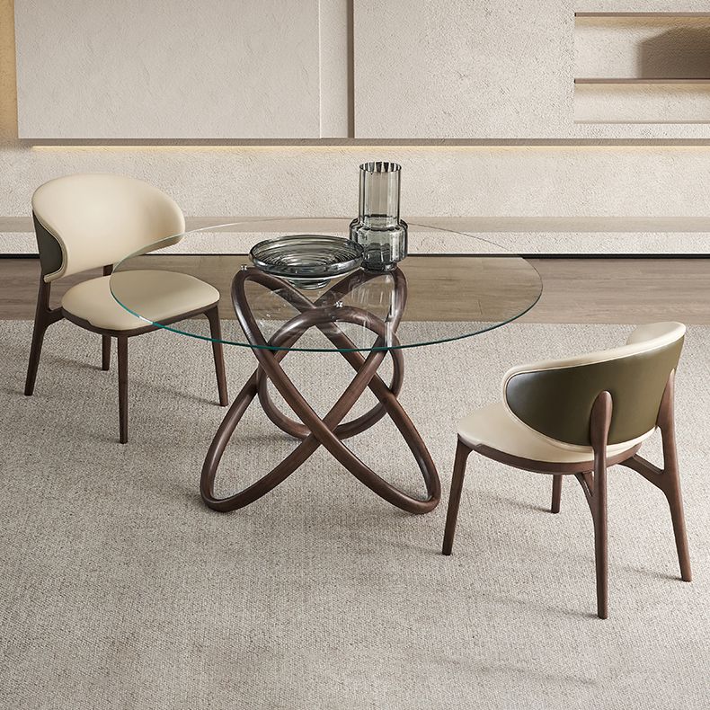 Open Back Solid Wood and Upholstered Contemporary Dining Chairs Clearhalo 'Dining Chairs' 'Dining Tables & Seating' 'dining_chair' 'furn' 'furn_dining_chair' 'Furniture' 'Kitchen & Dining Furniture' 1200x1200_e8cab036-daee-4792-a368-2b5e48924b68