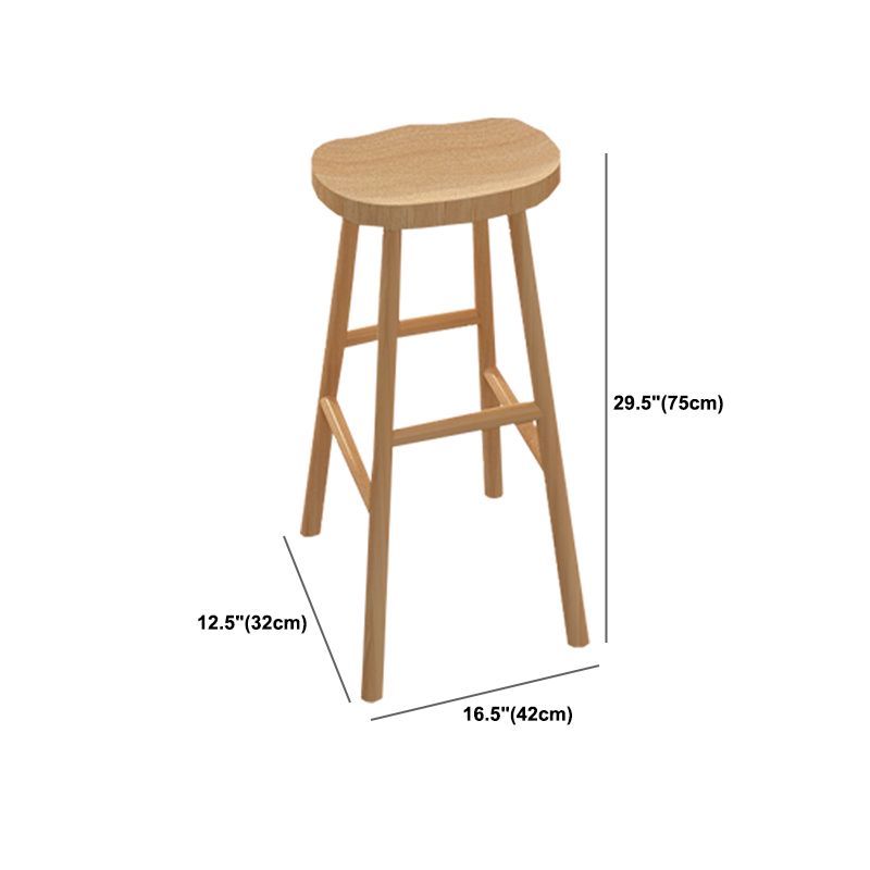 Juego de mesa de bar rectangular de madera maciza, mesa de mostrador de 1/5 piezas con taburetes sin respaldo