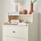 Modern White Cabinet Soft Close Drawers Wood Accent Chests with Drawer