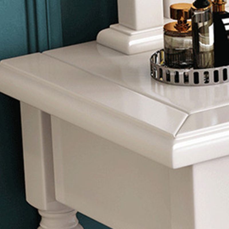 3-Piece Set Makeup Vanity Victorian Mirror and Stool Dressing Desk Clearhalo 'Bedroom Furniture' 'furn' 'furn_makeup_vanities' 'Furniture' 'Makeup Vanities' 'makeup_vanities' 1200x1200_e8cbebe7-efdb-4a8b-b966-32dc9e615bbd