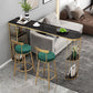 Sintered Stone Bar Table Industrial Dining Table with Storage Shelves Clearhalo 'Bar Furniture' 'Bar Tables' 'bar_tables' 'furn' 'furn_bar_tables' 'Furniture' 'Kitchen & Dining Furniture' 1200x1200_e8ccb231-56eb-4f81-b25c-47deb5516361