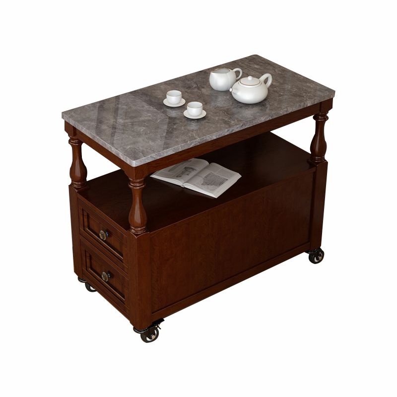 Rectangular Side Table Traditional Glossy End Table with Drawer and Shelf Clearhalo 'Coffee & Accent Tables' 'End & Side Tables' 'end_side_table' 'end_side_tables' 'furn' 'furn_end_side_tables' 'Furniture' 'furniture_end_side_table' 'Living Room Furniture' 1200x1200_e8cebe6e-4a6b-4eea-8e17-4f55420cdba8