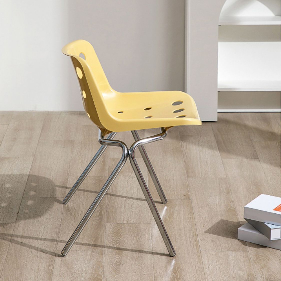 Silla de comedor sin brazo de plástico de plástico plástico plástico plástico