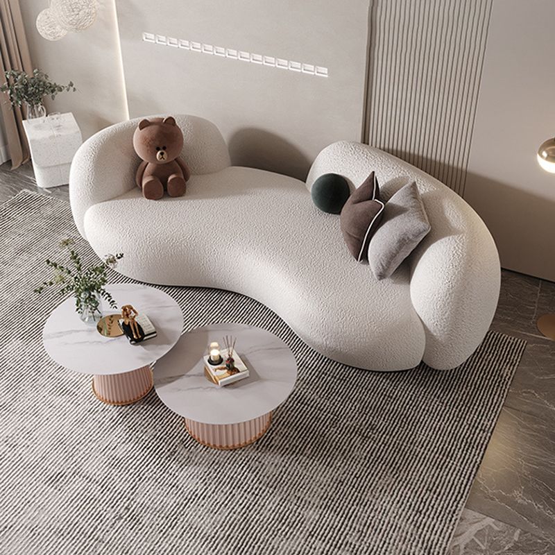 Divano curvo contemporaneo 28.34 "divano ad alto pendenza in beige