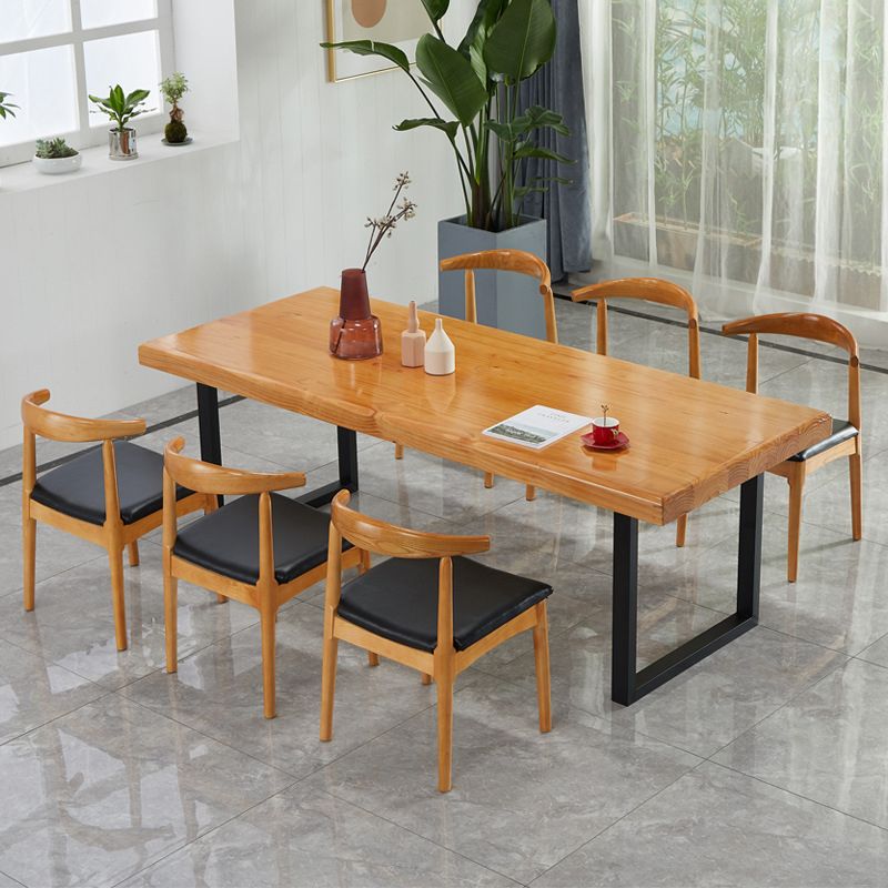 Sled Base Dining Table Contemporary Wood Dinner Table for Home Clearhalo 'Dining Tables & Seating' 'Dining Tables' 'dining_table' 'furn' 'furn_dining_table' 'Furniture' 'Kitchen & Dining Furniture' 1200x1200_e8d194e0-b09f-4031-b317-c91b21a4c780