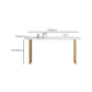 Glam Pub Height Dining Table White and Gold Counter Height Table Clearhalo 'Bar Furniture' 'Bar Tables' 'bar_tables' 'furn' 'furn_bar_tables' 'Furniture' 'Kitchen & Dining Furniture' 1200x1200_e8d2f58f-bcf9-4f3b-9e76-8e6499ddcbed