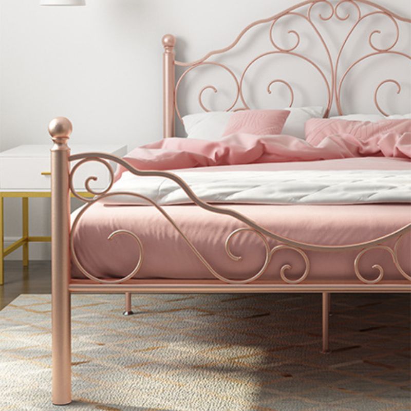 Glam Open-Frame Bed with Iron Headboard and Footboard 49.21" High Clearhalo 'Bedroom Furniture' 'Beds' 'furn' 'furn_beds' 'Furniture' 1200x1200_e8d369a3-e3fd-4563-8697-938b1b378075