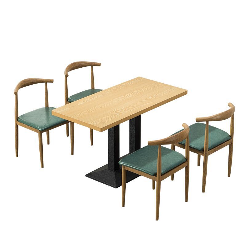 MDF 5 Pcs Modern Dining Room Set with Cow Horn Chairs Standard Height Dinette Set Clearhalo 'Dining Room Sets' 'Dining Tables & Seating' 'dining_room_set' 'furn' 'furn_dining_room_set' 'Furniture' 'furniture_dining_room_set' 'Kitchen & Dining Furniture' 'kitchen&dining_furn' 'kitchen' 1200x1200_e8d6257c-2aa5-4bfa-9a6f-b141cae78b55
