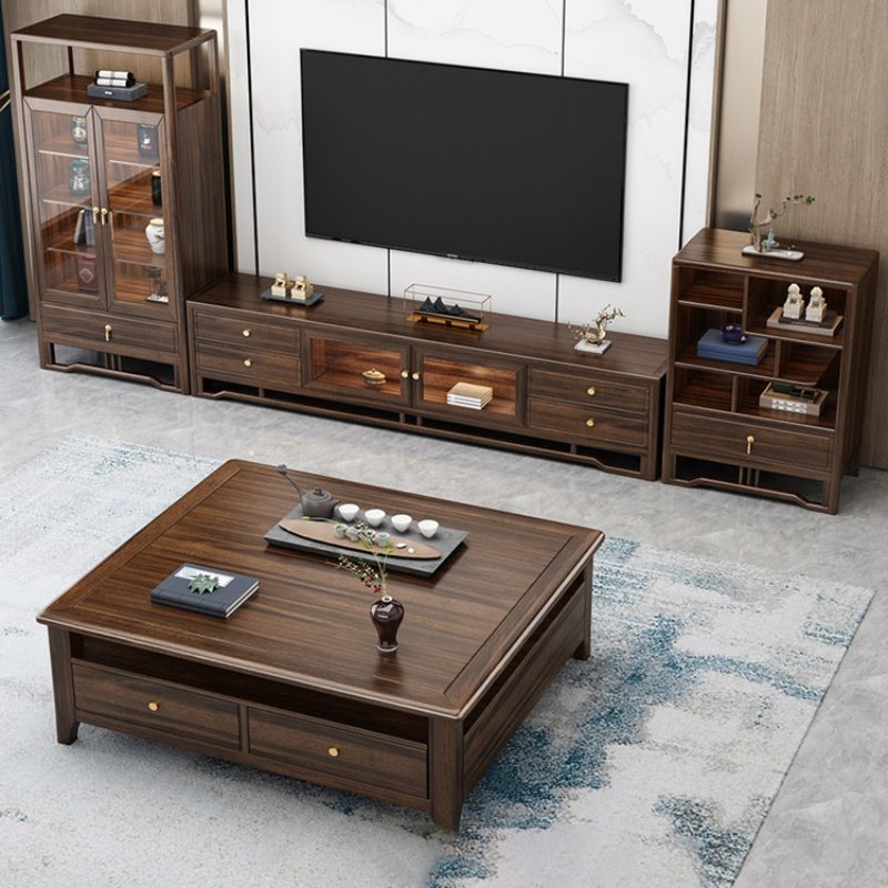 Glam TV Media Stand Tiroirs inclus TV Media Console avec pour le salon