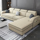 31.49" Tall Sectional Sofa Faux Leather/Linen Modular Sofa with Cushion Back Clearhalo 'furn' 'furn_sectionals' 'Furniture' 'Living Room Furniture' 'Sectionals' 1200x1200_e8d85de5-44bb-4bf2-979d-97c46ab9b02e