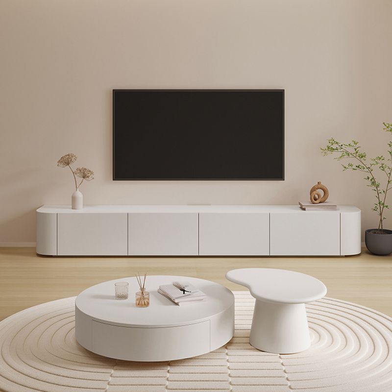 Modern Wood TV Stand Console White TV Media Stand with Drawers for Living Room Clearhalo 'furn' 'furn_tv_stands_entertainment_centers' 'Furniture' 'Living Room Furniture' 'TV Stands & Entertainment Centers' 'TV Stands & Media Storage Furniture' 'tv_stands_entertainment_centers' 1200x1200_e8da1355-61a3-4cca-a955-a851ecebf981