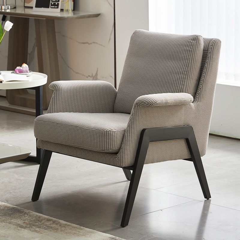 Polquadra di accento moderno di metà secolo in miscela di lino/in pelle finta