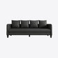 Faux Leather Sofa 78.74" W x 25.19" D x 23.22" H Square Arm Sofa for Living Room Clearhalo 'furn' 'furn_sofas' 'Furniture' 'Living Room Furniture' 'Sofa' 'sofas' 1200x1200_e8dbb47d-36c4-4c70-930a-a01160fe736b