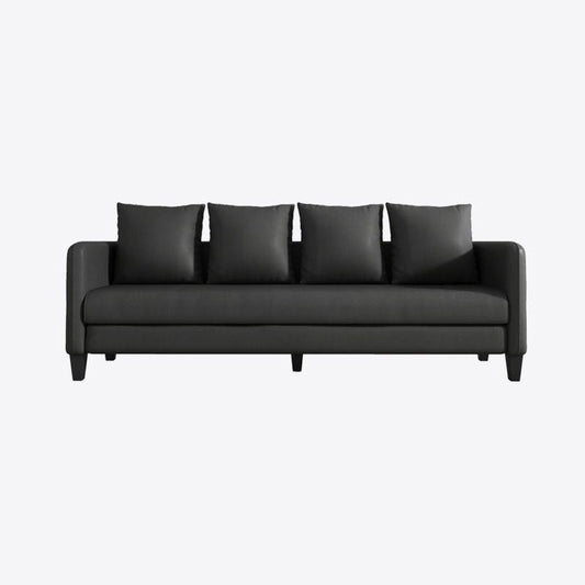Faux Leather Sofa 78.74" W x 25.19" D x 23.22" H Square Arm Sofa for Living Room Clearhalo 'furn' 'furn_sofas' 'Furniture' 'Living Room Furniture' 'Sofa' 'sofas' 1200x1200_e8dbb47d-36c4-4c70-930a-a01160fe736b