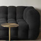 Modern 3/4-seater Tuxedo Arm Sofa Biscuit Back Sofa in Black/White