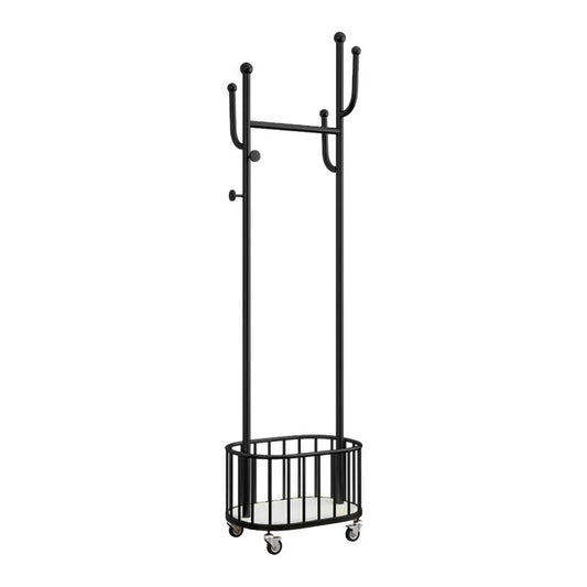 Hangage de manteau métallique de luxe Crochets debout en manteau de conception de conception avec roue universelle