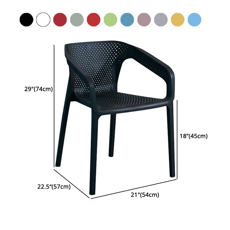 Plastic Scandinavian Dining Kitchen Room Arm Chair Solid Back Chair Clearhalo ' kitchen&dining_furn' 'Dining Chairs' 'Dining Tables & Seating' 'dining_chair' 'furn' 'furn_dining_chair' 'Furniture' 'furniture_dining_chair' 'Kitchen & Dining Furniture' 'kitchen' 1200x1200_e8de65ce-833b-463b-b5df-5ed17e72e115