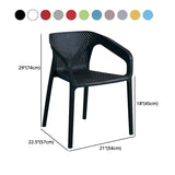 Plastic Scandinavian Dining Kitchen Room Arm Chair Solid Back Chair Clearhalo ' kitchen&dining_furn' 'Dining Chairs' 'Dining Tables & Seating' 'dining_chair' 'furn' 'furn_dining_chair' 'Furniture' 'furniture_dining_chair' 'Kitchen & Dining Furniture' 'kitchen' 1200x1200_e8de65ce-833b-463b-b5df-5ed17e72e115