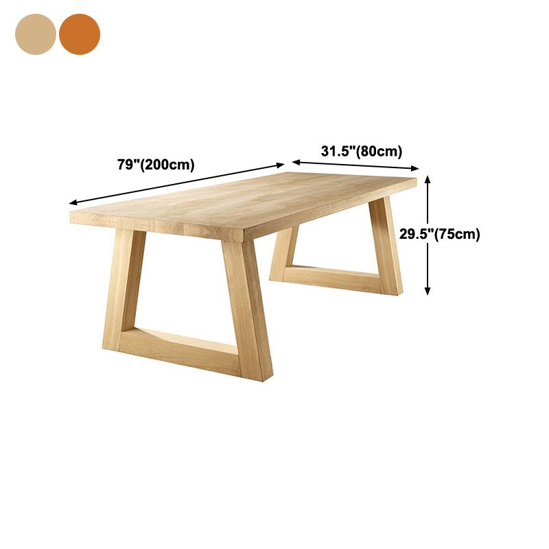 Solid Wood Industrial Rectangle Dining Table Pine Wood Top Table with Sled Base Clearhalo ' dining_table' 'Dining Tables & Seating' 'Dining Tables' 'furn' 'furn_dining_table' 'Furniture' 'furniture_dining_table' 'Kitchen & Dining Furniture' 'kitchen&dining_furn' 'kitchen' 'kitchen_dining_table' 1200x1200_e8dea4d6-29d9-4d5e-8cda-e54f61674a9f