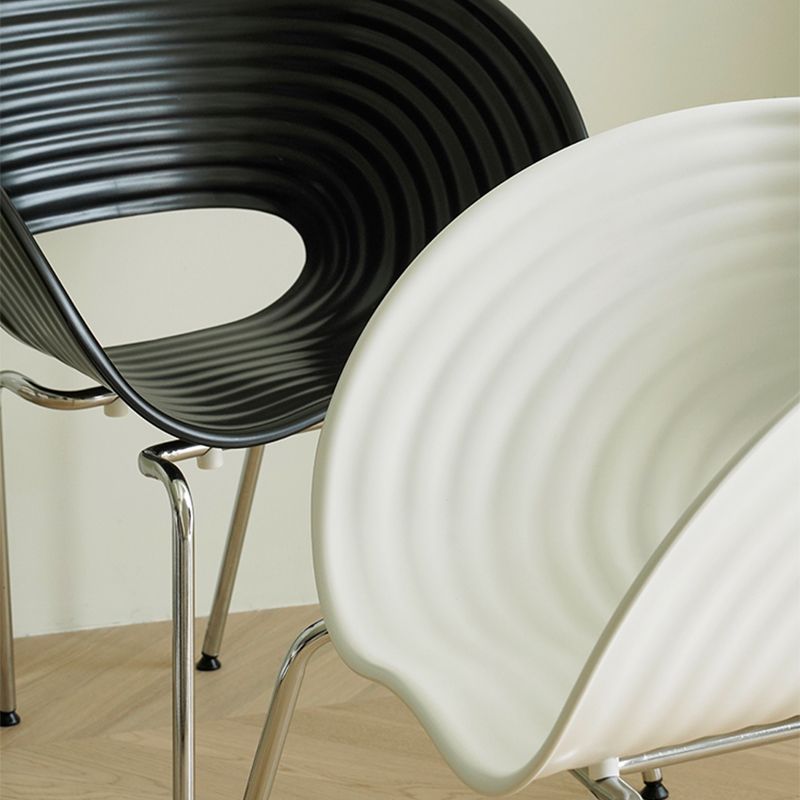 Beistellstuhl im Industriestil, Kunststoff-Esszimmerstuhl für den Innenbereich für das Wohnzimmer