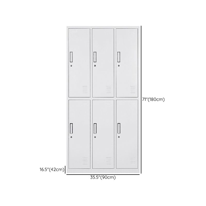 Metal Gray Cabinet for Bathroom Contemporary Storage Cabinet with Hinged Doors Clearhalo 'Armoires & Wardrobes' 'armoires_wardrobes' 'Bedroom Furniture' 'furn' 'furn_armoires_wardrobes' 'Furniture' 1200x1200_e8decacd-2579-4730-9bce-019354c87630