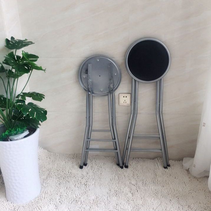 Modern Armless Foldable Counter Stool Steel Cashier Bar Stool with Pedal Clearhalo 'Bar Furniture' 'Bar Stools' 'bar_stools' 'furn' 'furn_bar_stools' 'furniture_bar_stools' 'Kitchen & Dining Furniture' 'kitchen&dining_furn' 'kitchen' 'kitchen_furn' Furniture' 1200x1200_e8df9ef7-f323-476d-b17b-b1668ab793cd