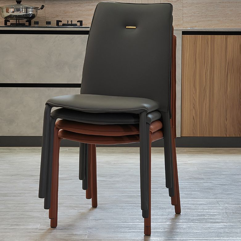 Modern Style Dining Chair Armless Chairs with Metal Legs for Home Clearhalo 'Dining Chairs' 'Dining Tables & Seating' 'dining_chair' 'furn' 'furn_dining_chair' 'Furniture' 'Kitchen & Dining Furniture' 1200x1200_e8dfbd46-2210-4cdd-8615-bb50b03ff26b