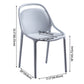 Contemporary Style Stackable Dining Chair Plastic Open Back Side Chair Clearhalo ' kitchen&dining_furn' 'Dining Chairs' 'Dining Tables & Seating' 'dining_chair' 'furn' 'furn_dining_chair' 'Furniture' 'furniture_dining_chair' 'Kitchen & Dining Furniture' 'kitchen' 1200x1200_e8e13aef-1742-428a-9ecd-bc84f0f53c41