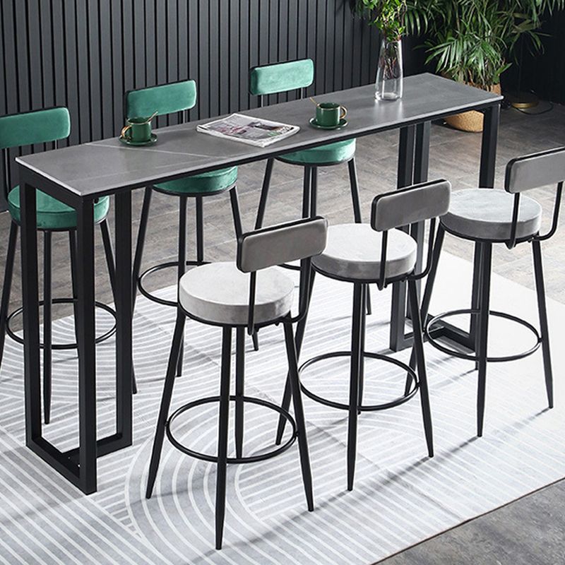 Industrial Bar Height Table Stone Top Bistro Table for Patio Use Clearhalo 'Bar Furniture' 'Bar Tables' 'bar_tables' 'furn' 'furn_bar_tables' 'Furniture' 'Kitchen & Dining Furniture' 1200x1200_e8e29f37-52b4-4ee1-bf17-5d867017836a