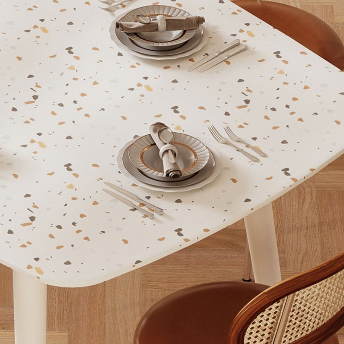 Modern Stone White Dining Table Ash Wood Base for Dining Room Clearhalo 'Dining Tables & Seating' 'Dining Tables' 'dining_table' 'furn' 'furn_dining_table' 'Furniture' 'Kitchen & Dining Furniture' 1200x1200_e8e2a1b8-0aeb-4b29-836b-c1cc8c7a1a83