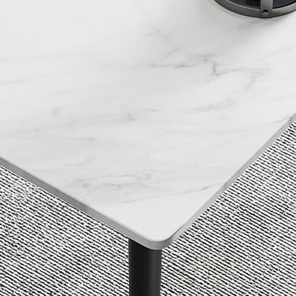 Descrito de escritura de piedra contemporánea escritorio de oficina de 29.53 pulgadas de altura con base de Parsons