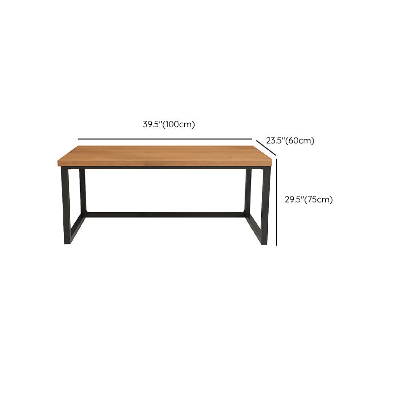 Solid Wood Rectangular Gaming Desk Sled Base 29.53" Tall Computer Desk Clearhalo 'furn' 'furn_office_desk' 'Furniture' 'Office Desks' 'Office Furniture' 'office_desk' 1200x1200_e8e2b9de-7416-4a3c-a5f6-e566bb906c66