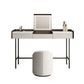 Flip-Top Make-up Vanity Wood Vanity Dressing Table with 2 Storage Drawers