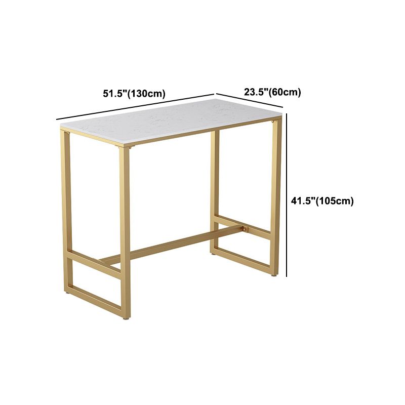 Modern Stone Pub Table Set 1/2/3/5 Pieces Fixed Table Counter Table for Dining Room