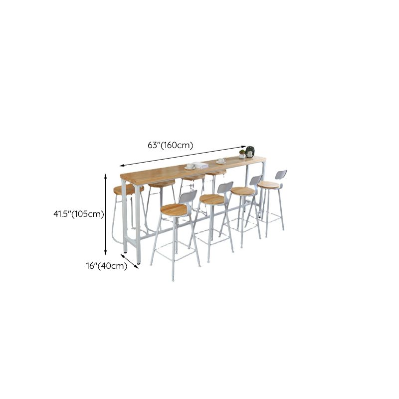 Contemporary Bar Table Rectangle Solid Wood Pub Table for Indoor Clearhalo 'Bar Furniture' 'Bar Tables' 'bar_tables' 'furn' 'furn_bar_tables' 'Furniture' 'Kitchen & Dining Furniture' 1200x1200_e8e47e8f-c96a-47fa-b5c1-33eff5fb7ff4