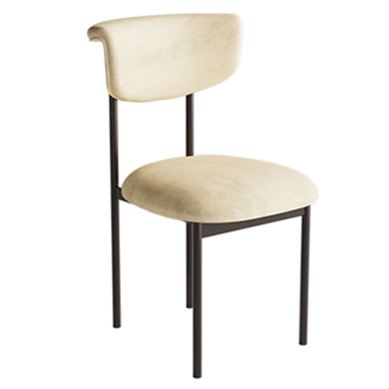 Modern Home Velvet Side Chair Matte Finish Open Back Dining Chair Clearhalo ' kitchen&dining_furn' 'Dining Chairs' 'Dining Tables & Seating' 'dining_chair' 'furn' 'furn_dining_chair' 'Furniture' 'furniture_dining_chair' 'Kitchen & Dining Furniture' 'kitchen' 1200x1200_e8e5000c-09d0-4422-bb1f-1a4be64b815f