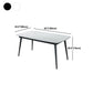Rectangle Stone Top Dining Table Contemporary Dining Table with 4 Legs Clearhalo 'Dining Tables & Seating' 'Dining Tables' 'dining_table' 'furn' 'furn_dining_table' 'Furniture' 'furniture_dining_table' 'Kitchen & Dining Furniture' 'kitchen' 'kitchen_dining_table' 1200x1200_e8e56ea8-a621-449a-9f77-d5c888c64169